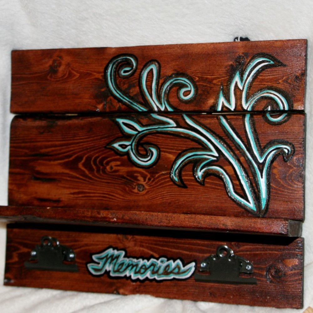 Memories Rustic Shelf Picture or Note Clipboard